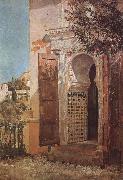 Tom roberts Moorish Doorway,Granada oil painting artist